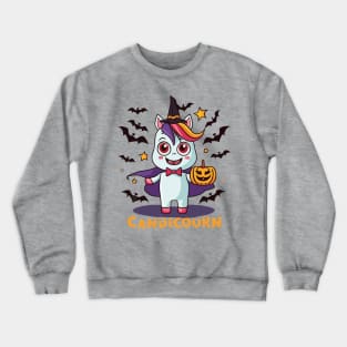 Candicorn: Halloween Unicorn Vampire Design for a Spooky Twist Crewneck Sweatshirt